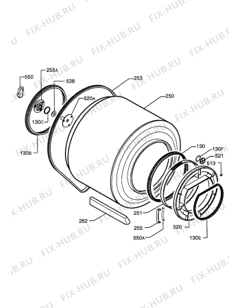 Взрыв-схема стиральной машины Castor CCD120R - Схема узла Drum